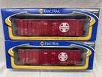2 New Ho Scale Exactrail Santa 60' Waffle Side Box Cars With Different Number. Fixed Price $90.00.