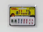 Woodland Scenics Ho 1960 City Street Accessories Fire Hydrant Police Mail Box. Fixed Price $24.99.