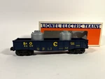 Lionel 6208 Chessie Long Gondola With Canisters, 25. Fixed Price $25.95.
