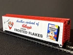 Ahm 5487B Frosted Flakes Tony The Tiger 50' Reefer Car. Fixed Price $21.99.