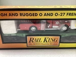 Rail King Mth 30 76212 Pa Freight Gauge Train Christmas Flat Car W/ Firetruck. Fixed Price $208.00.