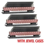Scale Micro Trains 983 02 242 Atsf Atch, Topeka & Gondolas W/loads Set. Fixed Price $85.00.
