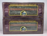 (2) Mth 20-98403 Illinois Central Scale Premier Flat Car W/ 48' Trailer. Fixed Price $190.00.