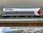 Cp Rail Silver W/ Pacman Multi-mark Covered 4 Bay Hopper Car- Scale New. Fixed Price $54.95.