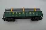 S Gauge American Flyer 6-48526 Reading Gondola W/pipe Load. Fixed Price $50.00.
