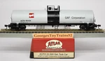 Atlas Ho 1:87 Scale #ACFX83124 Gaf Corporation 23,500 Gal Tank Car 1621-2 Nib. Fixed Price $25.00.