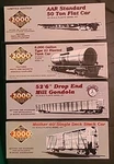 4 Proto 2000 Ho Kits: 8000 Gallon Tank Car, 50 Ton Flat 52'6" Gondola, Math. Fixed Price $42.00.