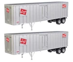 Walthers Scenemaster Ho Flexi-van 40' Trailer 2-PACK Assembled Milwauke 949-2605. Fixed Price $39.98.