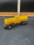 Vintage Yellow Lionel Sunoco Single Dome Tank Car 9050. Fixed Price $12.99.