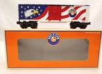 Lionel Train 6-36768 Patriotic Lighted Boxcar C-8 Ln. Fixed Price $49.99.