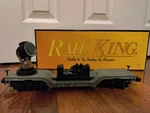 Mth Railking 30-7926 Conrail Operating Depressed Flatcar W/ Searchlight Gauge. Fixed Price $50.00.