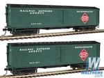 Walthers Rex Gacx Wood Reefer (2 Pk) With Bolted Pedestal Truck Item #932-25471. Fixed Price $47.00.