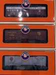 Lionel 6464 Archive Boxcar 3PAK Monon/tidewater Southern/southern Pac 6-39223. Fixed Price $30.00.