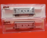 Boston Maine B&m #5813 #5810 (2) Hoppers Gatx Airslide Atlas Scale. Fixed Price $17.82.