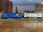 Lionel Gauge Tag Route And Gn Double Door Boxcars. Fixed Price $57.00.