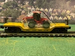 Lionel Depressed Flatcar With Case 4WD Tractor In Box 6-16957 Gauge. Fixed Price $30.00.