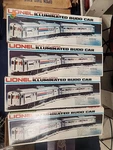 Lionel 8868/8869/8870/8871 Amtrak Budd Cars 4-UNIT. Fixed Price $425.00.