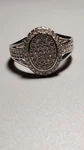 0.80 Ct Micro Pav Natural Moissanite 925 Sterling Silver Mens Ring Size. Fixed Price $149.99.