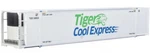 Walthers Ho Scale New Tiger Cool Express 53' Reefer Container 949-8708. Fixed Price $14.81.
