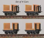 HON30/HOE Minitrains 3114 4-PULPWOOD Flat Car Set 2 With W/o Brake H0E 009. Fixed Price $99.99.
