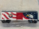 Lionel 6-36758 Lighted Patriotic Box Car W/light Features, Die Cast, Nib. Fixed Price $75.00.