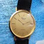 Vintage 18K Solid Gold Chopard Automatic Men's Watch Ref 1039 18CT Micro Totor. Fixed Price $2616.34.