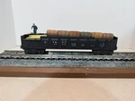 Lionel Postwar 3562-1 Operating Barrel Car Black W/ Yellow Works. Fixed Price $99.99.