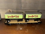 Mth Gauge Nickel Plate Road Flat Car Nkp 3336 W/2 Pup Trailers Sears & Roebuck. Fixed Price $149.99.
