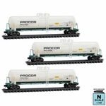 Micro-trains 98300234 53FT Tank Cars 3-PACK Procor #prox 91621, 91647, 91659. Fixed Price $142.90.