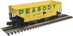Atlas Scale 55-TON 2-BAY Coal Hopper (2-RAIL) Peabody Short Line #6630. Fixed Price $86.99.