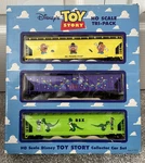 Disney Toy Story Express Tri-pack Ho Scale Train 3 Cars Set 1996. Fixed Price $30.00.