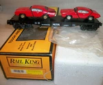 Mth 30-7639 Flat Car With 2 Ertl 1968 Gtos C-8 Ln Worn Original Box. Fixed Price $25.00.