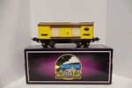 Mth Tinplate Traditions No 814 Box Car 10-1042 Yellow & Brown Roof Gauge. Fixed Price $69.99.