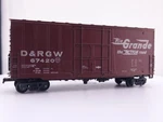*read* Athearn Ho Scale Rio Grande Hi Cube Box Car & Rgw 67420 Model Train. Fixed Price $9.95.