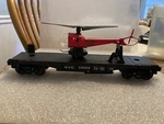 2011 Lionel 37034 Flat Car W/operating Rescue Helicopter Used Immaculate Display. Fixed Price $65.00.