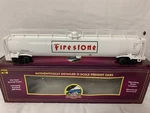 Mth Premier Firestone 33K Gallon Big Modern Tank Car!. Fixed Price $69.99.