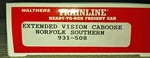 Walthers-trainline Extended Vision Caboose Norfolk Southern (red, WHITE)-931-508. Fixed Price $15.00.