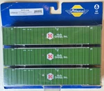 Athearn 40125, Ho, 53' Intermodal Containers, Hub Group, Green, Pack, New. Fixed Price $34.00.