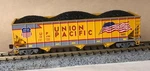 Micro-trains Mtl Nse 17-01 Up Union Pacific "flag" 3-BAY Hopper #18450 W/ Load. Fixed Price $74.95.