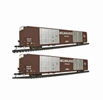 Ho Walthers 932-235313 Gold Line 86' Hi-cube Box Car 8-DOOR 2-PK Milwaukee Road. Fixed Price $109.99.