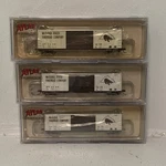 Atlas Scale Box Mccloud River Railroad Company Lot Of 3 Freight Cars. Fixed Price $60.00.