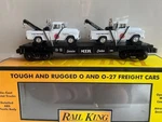 Mth Rail King 30-7640 O/O27 Gauge Flatcar W/ Union Ertl Tow Trucks New!. Fixed Price $34.95.