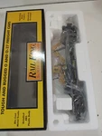 Mth RK-7606L Gauge Model Railroad Lines Flat Car W/ertl Ford Backhoe & Box. Fixed Price $40.00.
