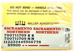 Herald King Scale Decals #L-1310 Sacramento Northern Hood Unit. Fixed Price $8.95.