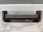 Mth 20-98666 Norfolk Southern Bulkhead Flat Car W/pipe Load Gauge. Fixed Price $80.00.