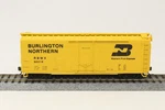 Ho Con-cor 40' Pd Boxcar Burlington Northern Wfe Bn Rbwx 60218 Yellow Rtr. Fixed Price $10.89.