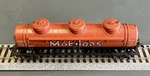 Ho Scale Athearn 1503 Mobilgas 3-DOME Tank Car, Red #WSRX2387 C-6 Very Good!!. Fixed Price $19.99.