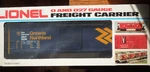 New In Lionel Scale Ontario Northland Blue Boxcar #6-9438. Fixed Price $19.99.