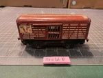 Marx Train Union Pacific Up 59 Cattle Stock Car Brown Tinplate Litho Lot. Fixed Price $11.95.
