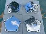 Flat Center Cap Set For American Racing Torq Thrust Wheels Polished Finish. Fixed Price $149.95.